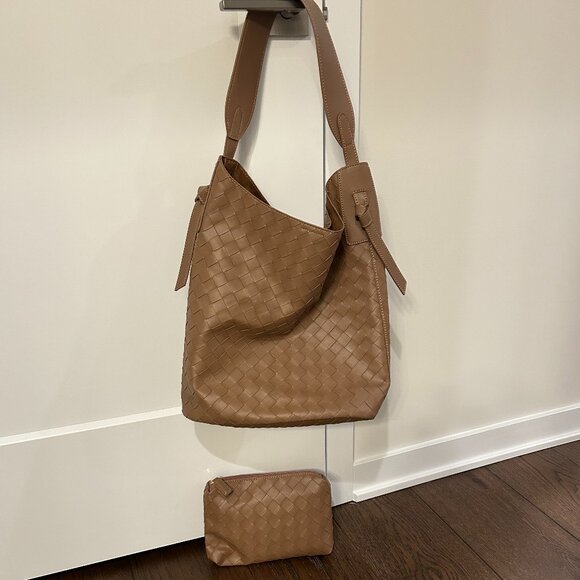 Woven Leather Tote Bag - Brown - Sold Out Online - Picture 3 of 5